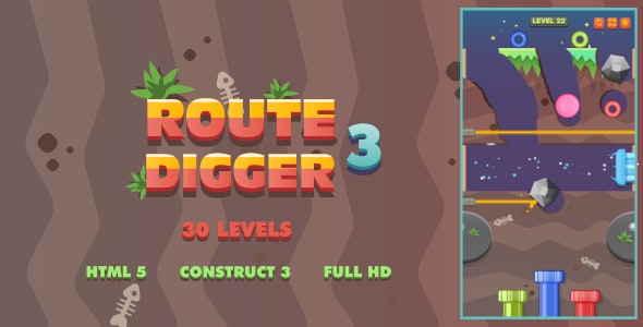 Route Digger 3 – HTML5 Game (Construct3)