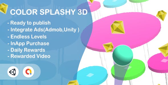 Color Splashy(Unity Game+Admob+iOS+Android)