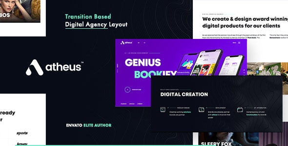 Atheus – Modern Creative Agency WordPress Theme