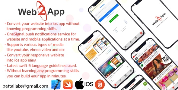 Web2App – Trasform your website into native ios app