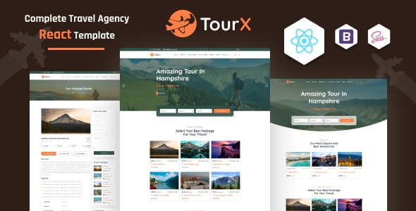 TourX – Travels Tourism Agency React Template