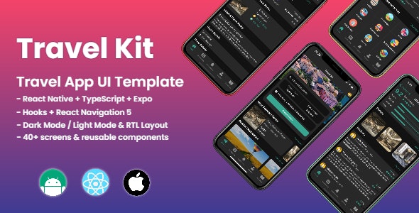 Travel Kit – Mobile React Native Travel & Hotels Template