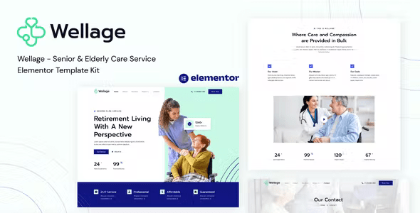 Wellage – Senior & Elderly Care Service Elementor Template Kit