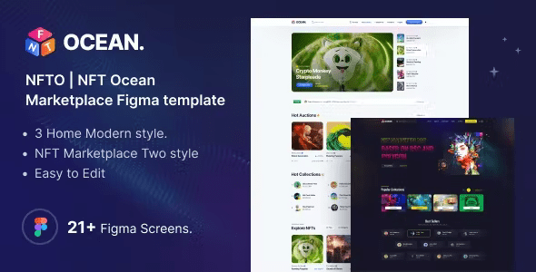 NFTOcean – NFT Marketplace Figma Template