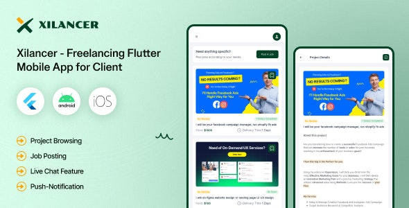 Client Flutter Mobile App – Xilancer Freelancer Marketplace Platform