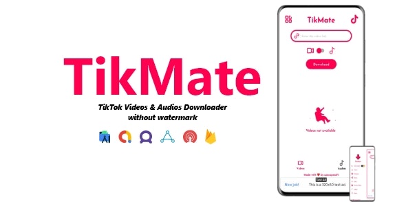 TikMate – TikTok Videos  Audios Downloader (No Watermark) | ADMOB, FIREBASE, ONESIGNAL