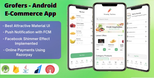 Grofers – Android Grocery, Food Ecommerse App | Firebase, Awesome Admin Panel 1.1.0