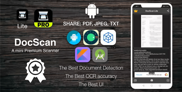 [TS] DocScan Android – A mini and Powerful mobile scanner (Admob, IAP, Push Notifications) 1.2.2