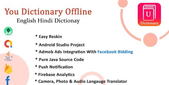 U Dictionary Translator App With All Languages Translator with Admob and Facebook Ads Integration