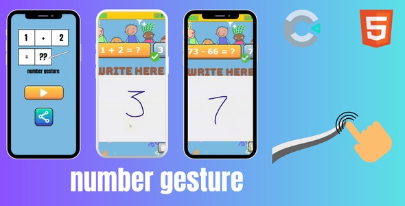 Number gesture – HTML5 – Construct 3