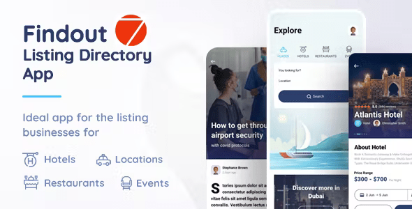 Findout – Listing Directory App Framework Template