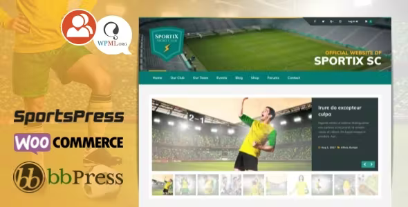 SPORTIX – WordPress SportsPress Theme for Sport Clubs 2.7.2