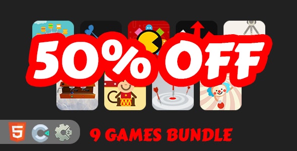 9 Mini HTML5 Games Bundle [ C2/C3 ]