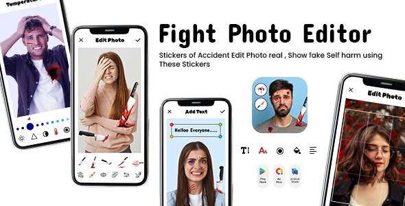 Fight Photo Editor- Battle App – Photo Editor – Fight Injury Face Photo Editor – Fight Prank