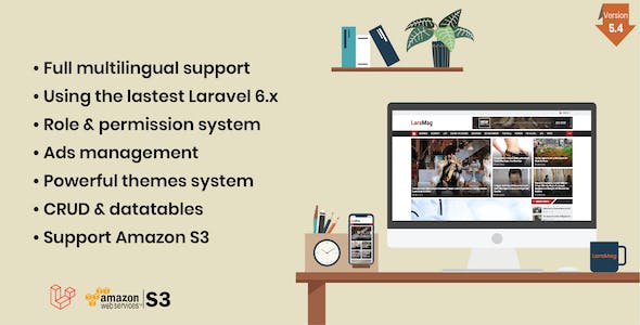 LaraMag – Laravel News & Magazine Multilingual System 7.4.1