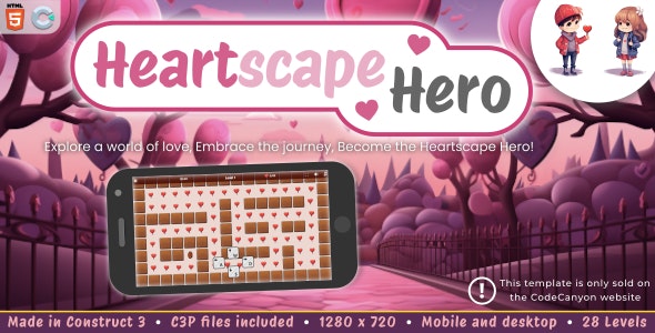 Heartscape Hero – HTML5 Maze game