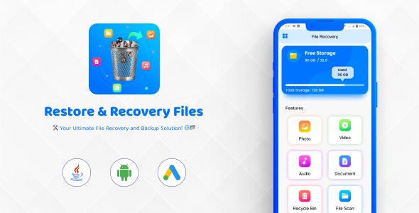 Restore  Recovery Files | Image, Video, Audio, Document | Data Restore Recover | Android