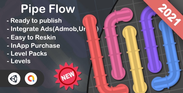 Pipe Flow(Unity Game+Admob+iOS+Android)