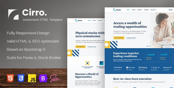 Cirro – Forex and Finance HTML Template