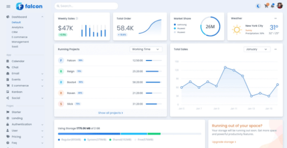 Falcon – Admin Dashboard  WebApp Template