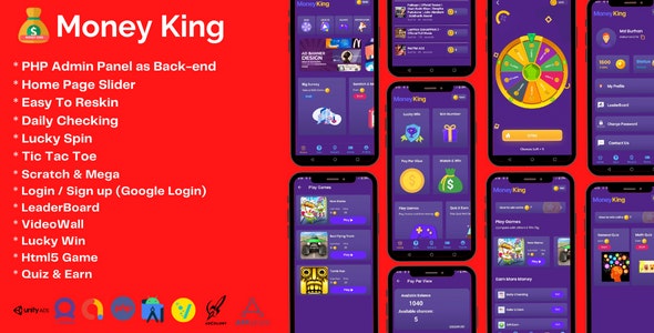 Money King – Android Rewards Earning App With Admin Panel 1.0.4