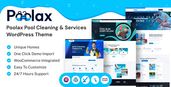 Poolax – Pool Cleaning  Services WordPress Theme