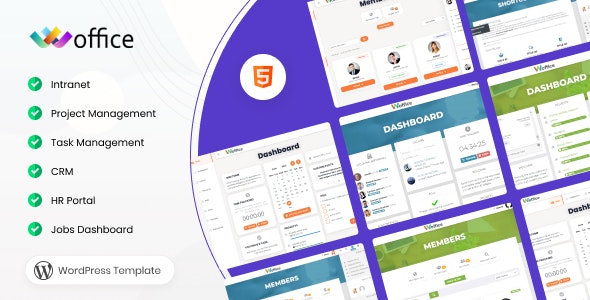 Woffice – Intranet, Extranet  Project Management WordPress Theme 5.3.6