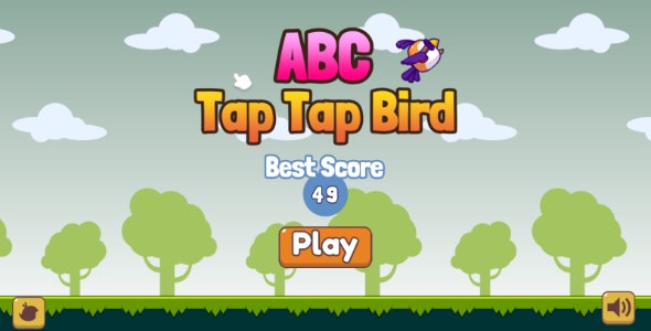 ABC Tap Tap Bird – Flappy Bird Style Game for English learning | CONSTRUCT 3 | HTML5 | C3P | APK