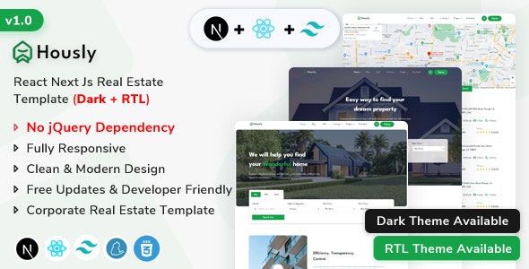 Hously – React Next.js Real Estate Template