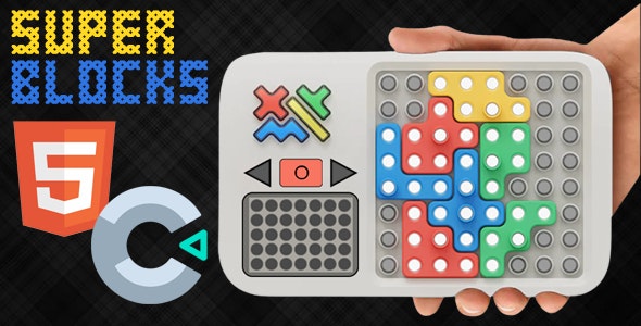 Super Blocks Puzzle (HTML5 Game – Construct 3)