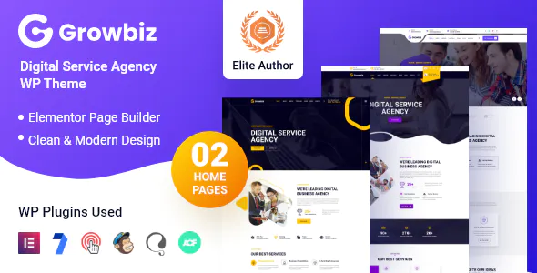 Growbiz – Digital Services Agency WordPress Theme