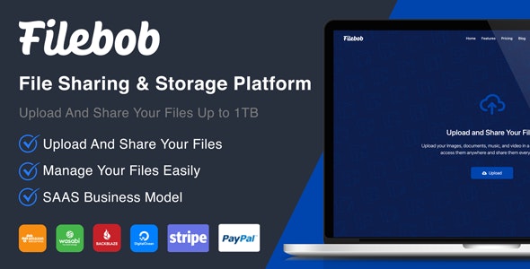 Filebob – File Sharing And Storage Platform (SAAS Ready) 1.8