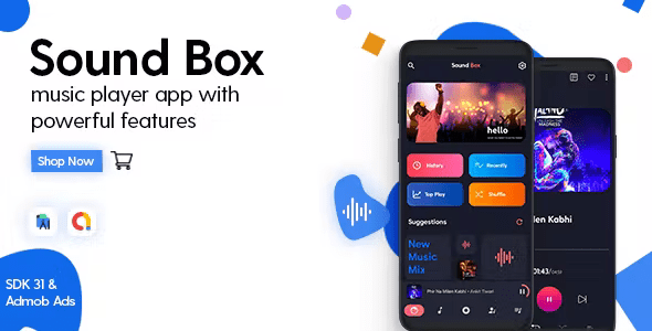 Sound Box – Pro Music Player – Android App with – Admob Ads