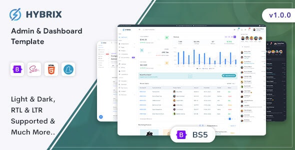 Hybrix – Admin  Dashboard Template 1.1.0