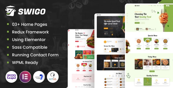 Swigo – Fast Food And Restaurant WordPress Theme