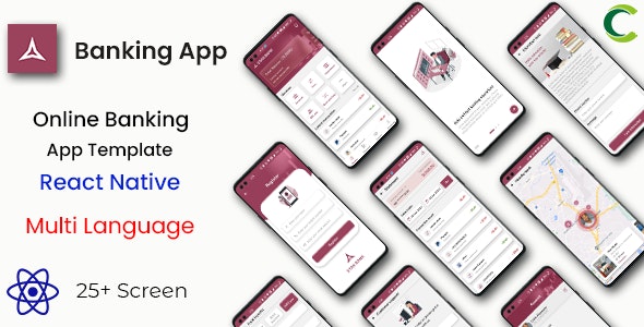 Online Banking App Template in React Native | Multi Language | StarBank