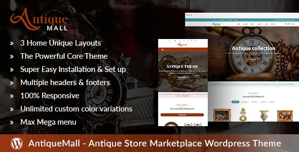 AntiqueMall – Antique Store Marketplace WordPress Theme