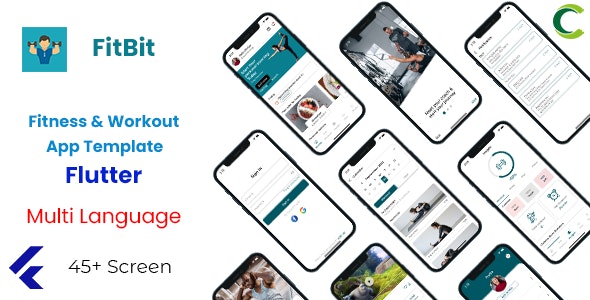 Flutter Fitness Workout App Template in Flutter | Multi Language | FitBit