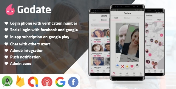 Godate – Dating App With Admin Panel