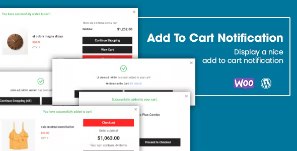 Add To Cart Notification – WooCommerce WordPress Plugin