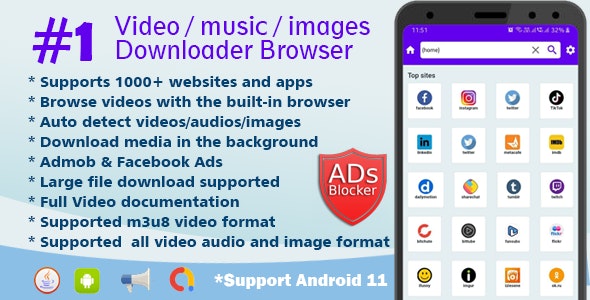 Lion Browser – Downloader Video audio images – All in one video downloader browser