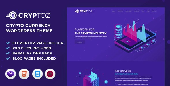 Cryptoz | ICO And Crypto WordPress Theme