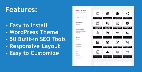 50 Small SEO Tools WordPress Theme