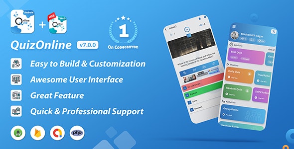 Quiz Online – Trivia Quiz – Quiz Game – Web Quiz + Admin Panel 7.0.9
