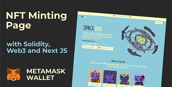 NFT Minting Page with Smart Contract (Solidity, Next.js and Tailwind)