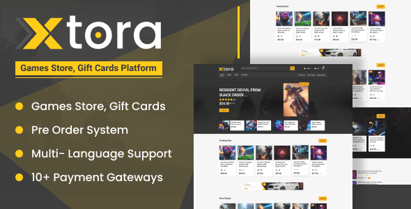 Xtora – Games and Gift Cards Seller with Preorder Management