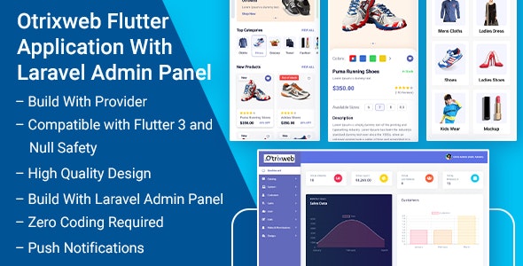 Otrixweb Flutter Application With Laravel Admin Panel