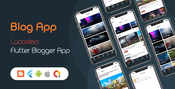 Lucodeia Blog – Flutter Blogger App | Admob – DarkMode