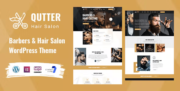 Qutter – Barber & Hair Salon WordPress Theme