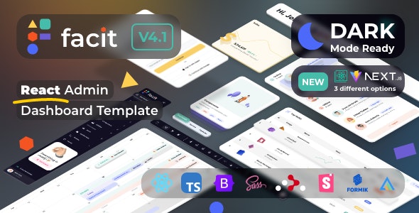 Facit | React Admin Dashboard Template (Create React App, Vite or NextJs)